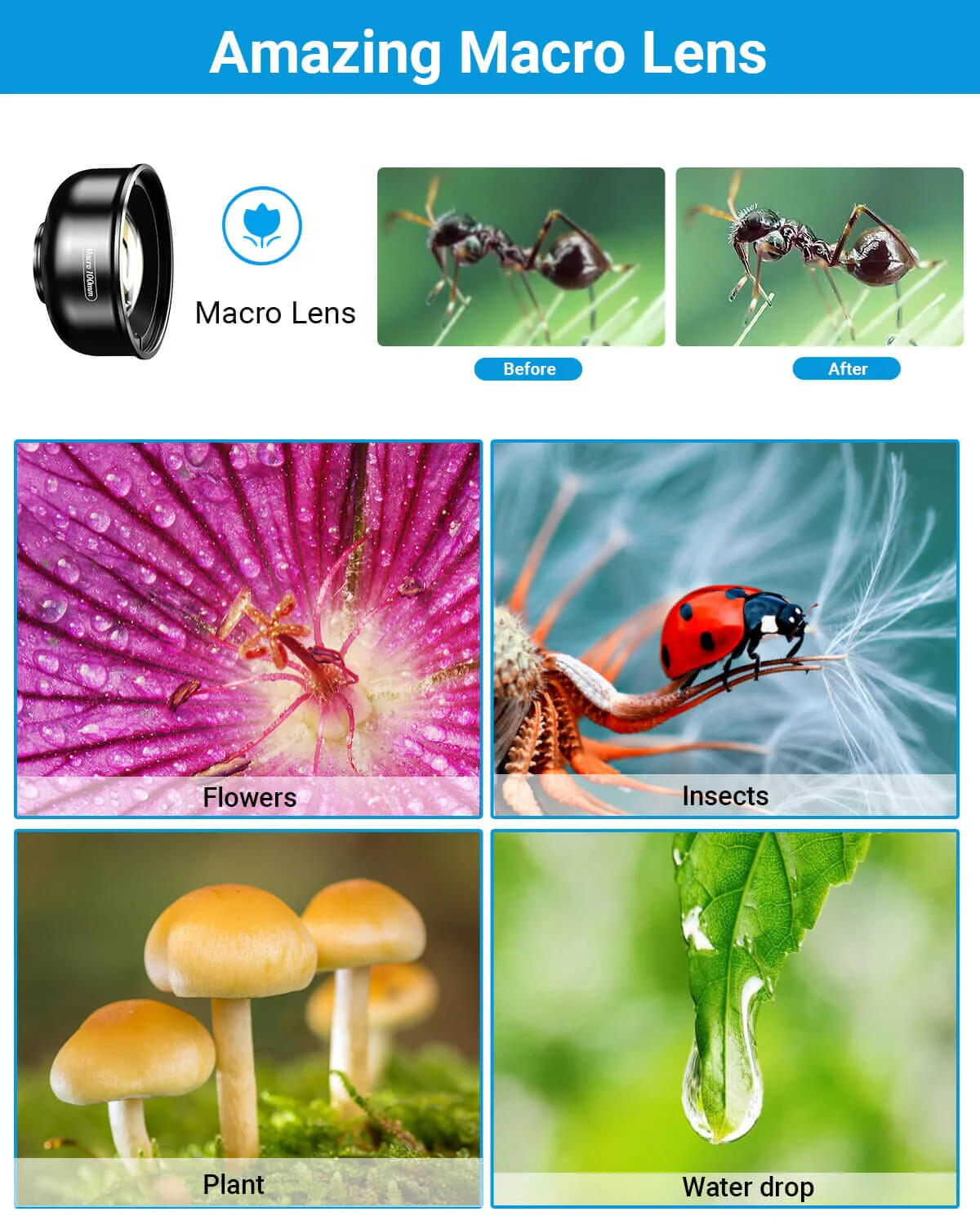100mm Macro Lens CPL Kit with Multi-Function Clip - Image 6